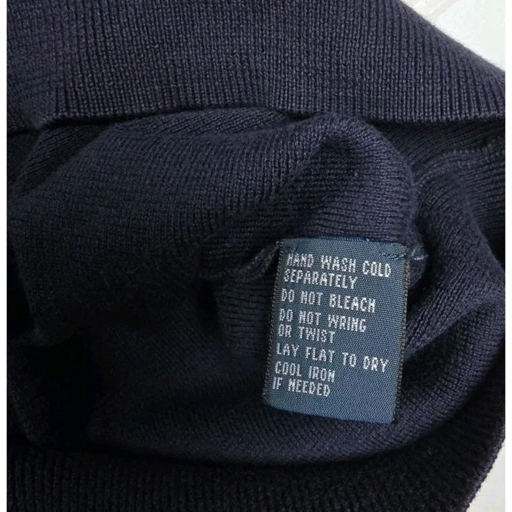Polo Ralph Lauren Navy Blue Pima Cotton V-Neck Sweater Vest XL‎ Mens Preppy Golf
